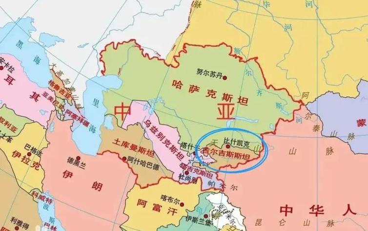 吉尔吉斯斯坦地图位置在中国哪里