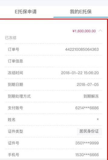 资产冻结查询