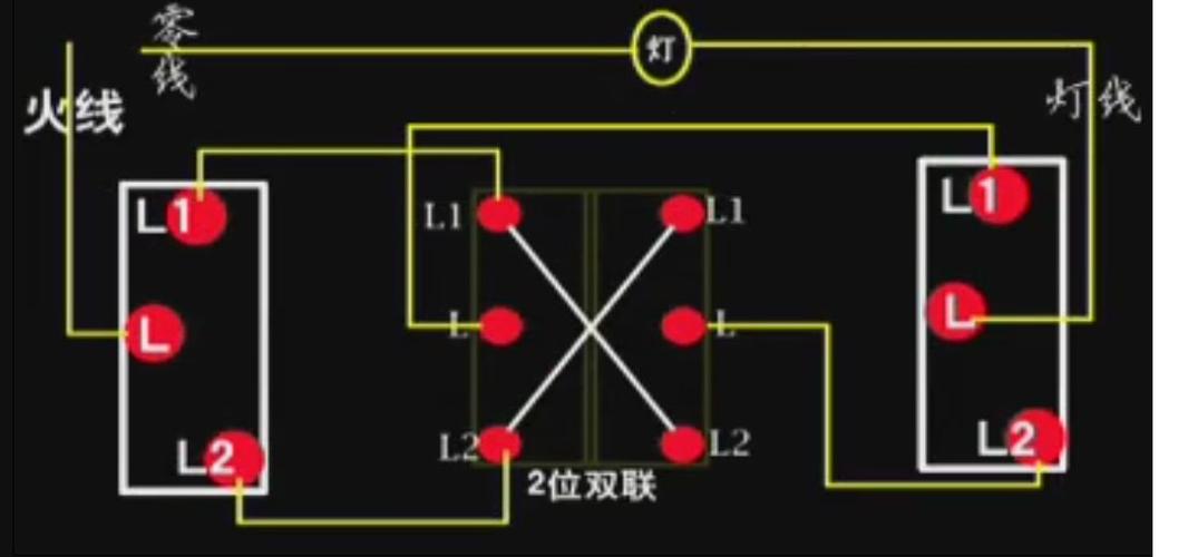 三地控一灯接线图