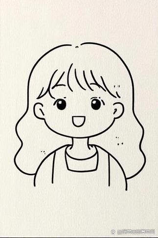 简笔画女孩图片可爱