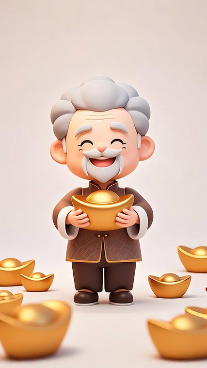 老人不小心开通了元宝