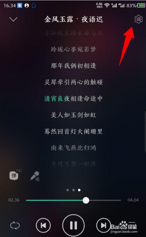 qq音乐歌词背景怎么设置黑色图标