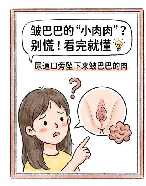 尿道口旁有坠下来皱巴巴的肉
