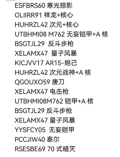 全民枪神激活码永久2024