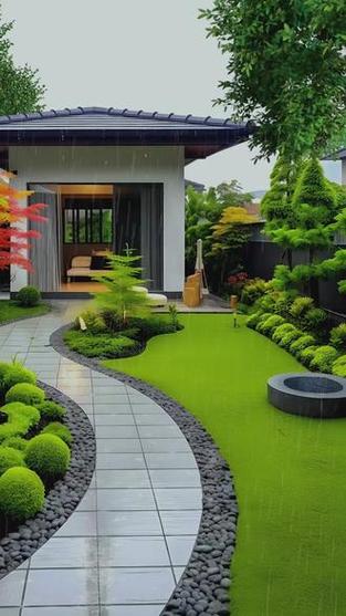 田园别墅庭院实景图