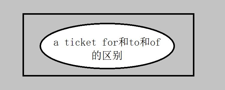 ticket for和to区别
