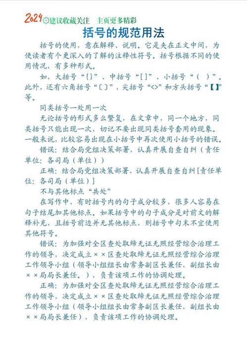 公文中括号的正确使用规范截图