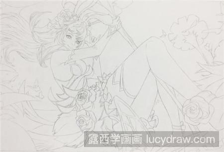王者荣耀女英雄手绘截图