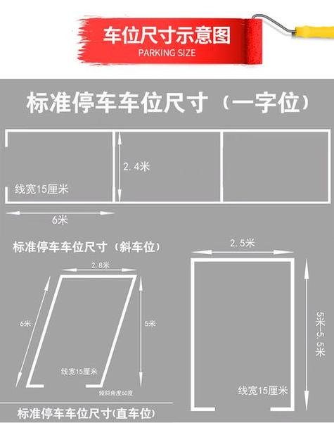 地下停车位划线标准尺寸
