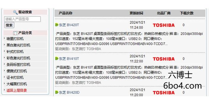 惠普打印机驱动类型