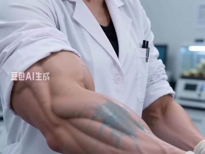 妹子注射药水肌肉变大了一亿倍视频