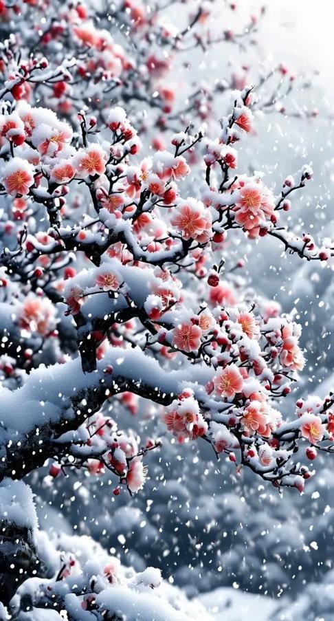 雪点梅花轻作画