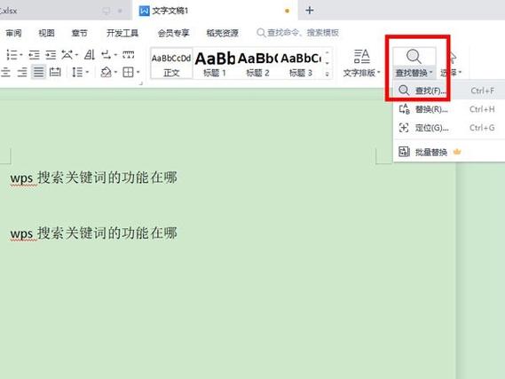 wps搜索关键词的注意事项