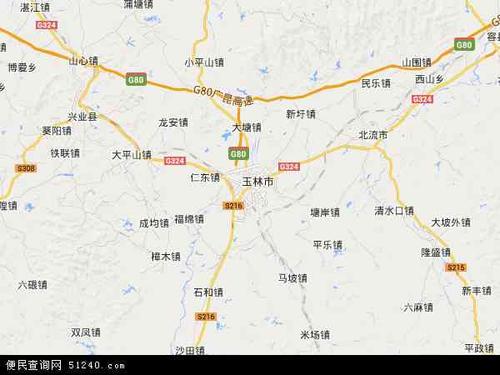 玉林市玉州区地图缩略图
