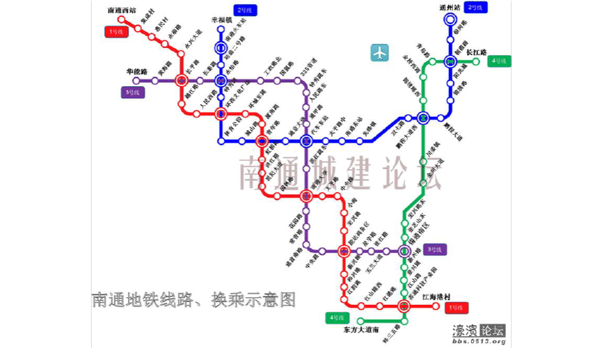 南通地铁地图全图缩略图