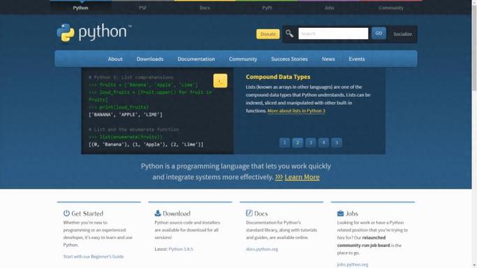 wxpython官方网站截图