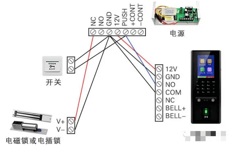 电插锁门禁安装接线图