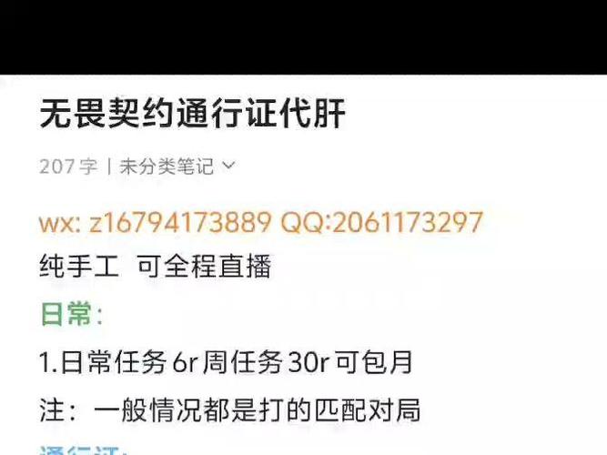 无畏契约代练接单