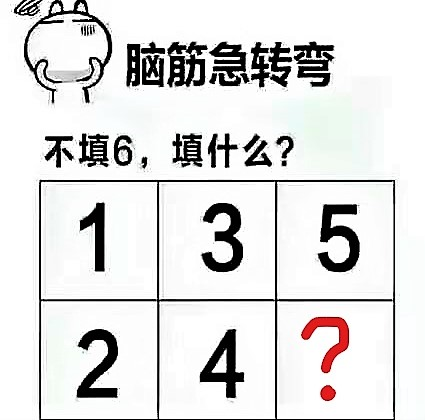 下图中的空白处不能填6