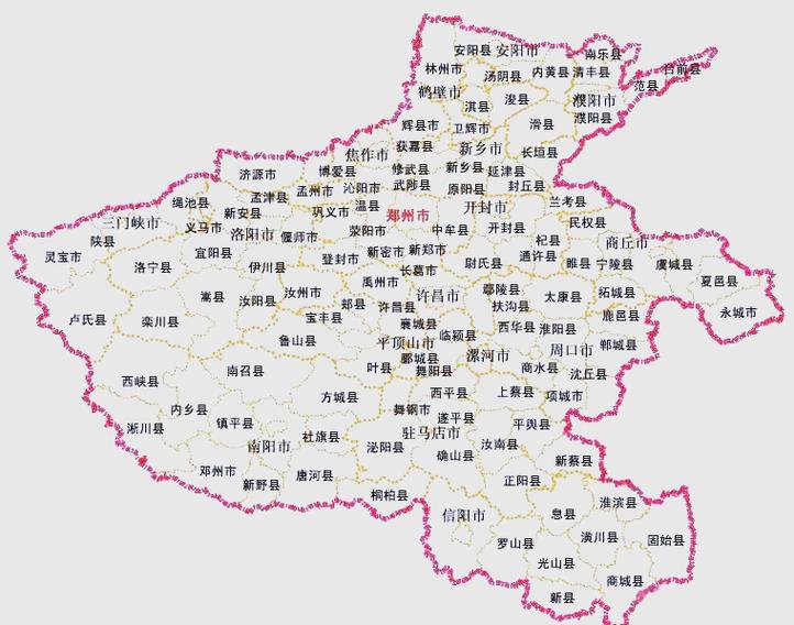 河南省交通地图精确到县