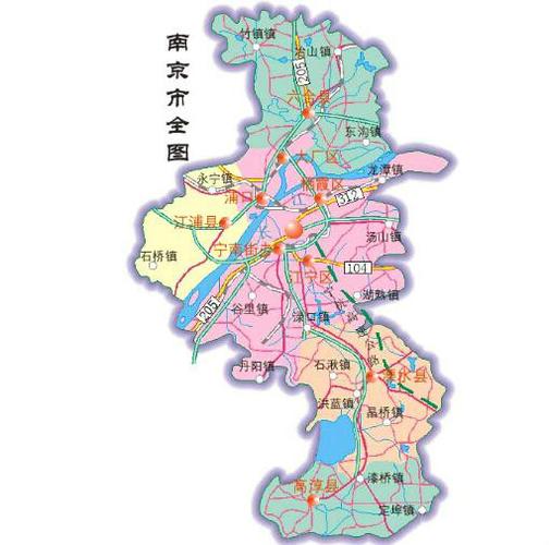 南京市地图区域划分