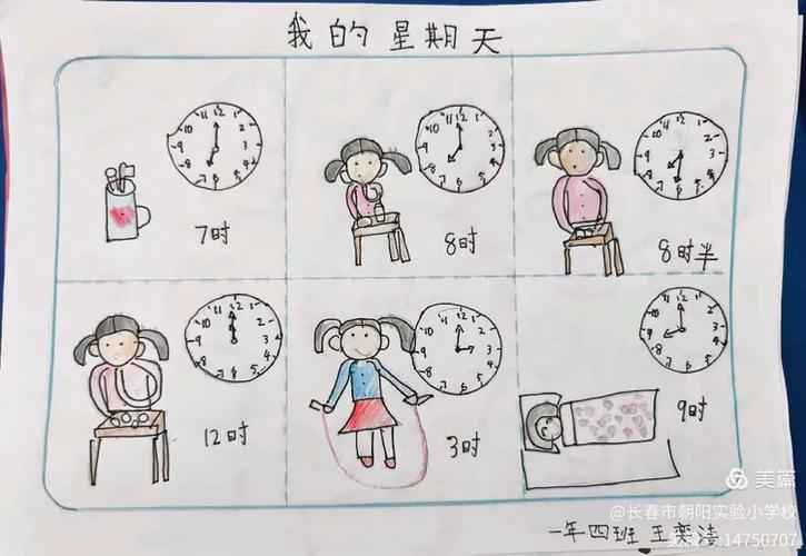 我的一天简笔画一等奖