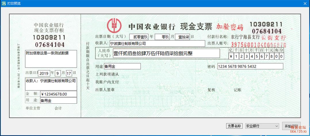 电脑打印支票怎样调格式