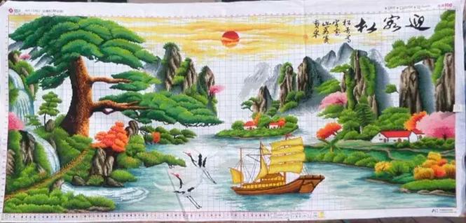 大幅十字绣怎么拿着绣方便