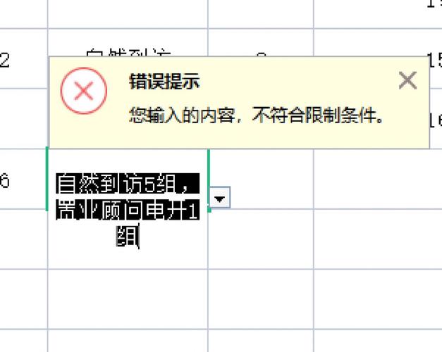 单元格输入的内容不符合限制条件缩略图
