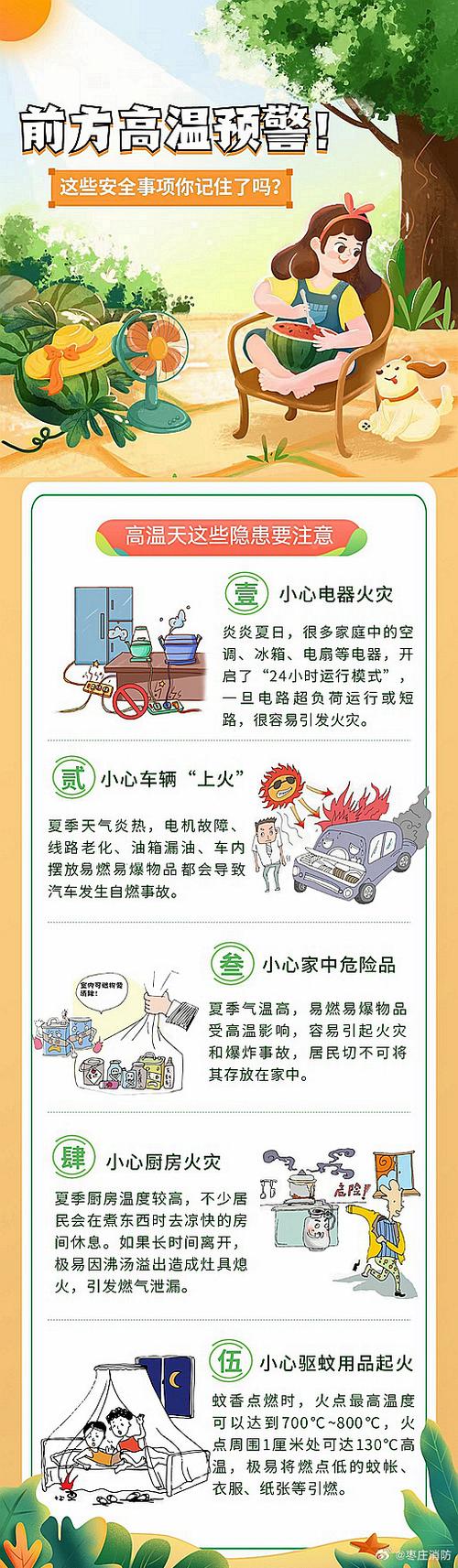 夏季高温消防安全提示内容