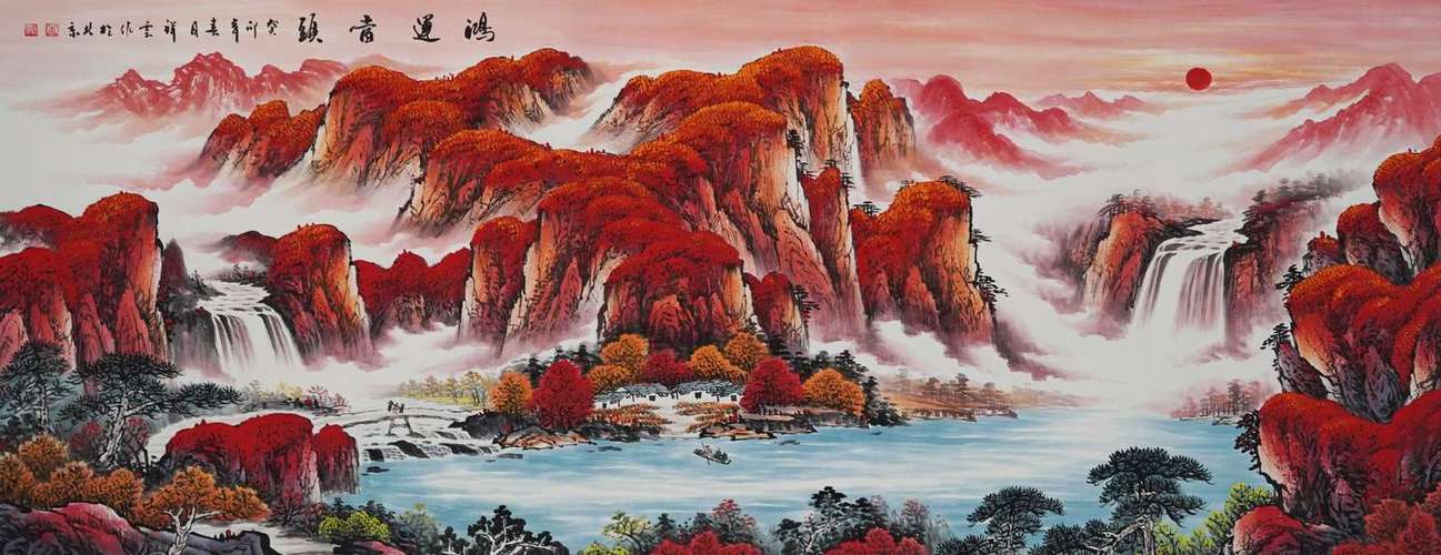 客厅西墙最旺家的挂画