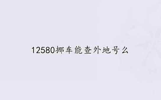 12580查车主姓名