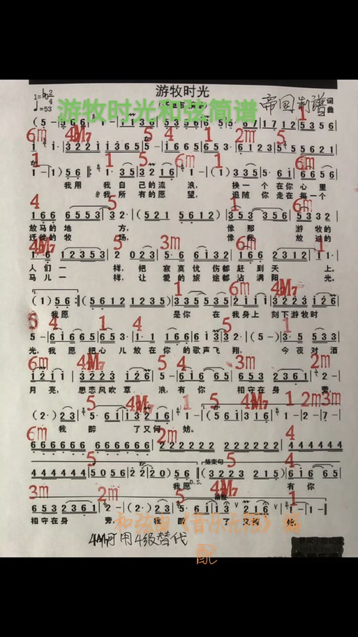 大字版带和弦的简谱图标