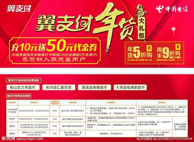 翼支付代金券的购买方式