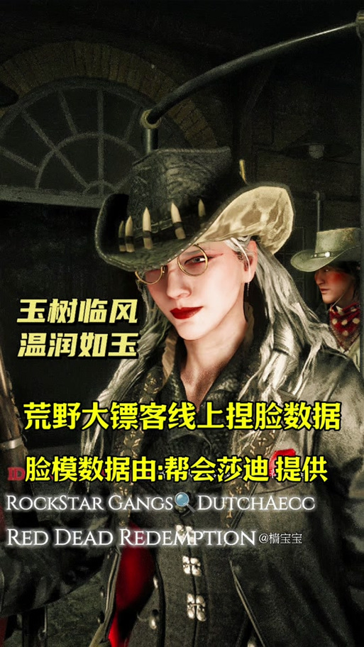 荒野大镖客2捏脸女神数据截图