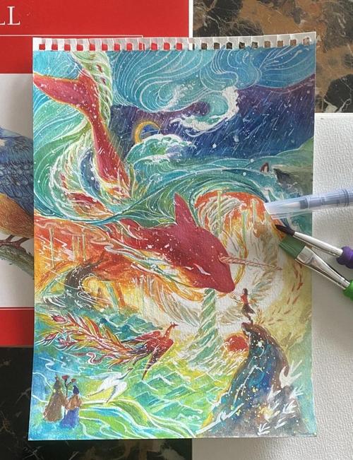 大鱼海棠鲲水粉画教程截图