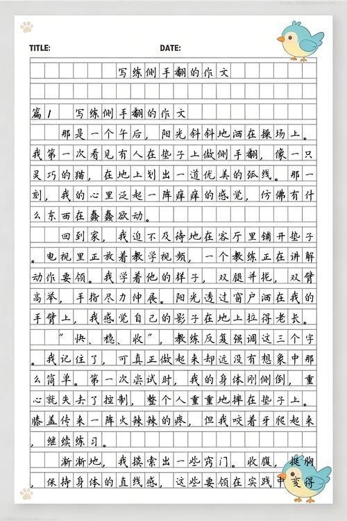 描写侧手翻的作文缩略图