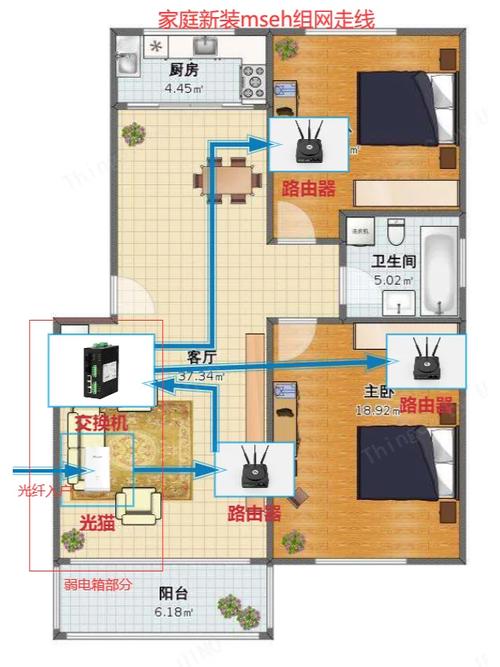 网线在客厅怎么弄房间