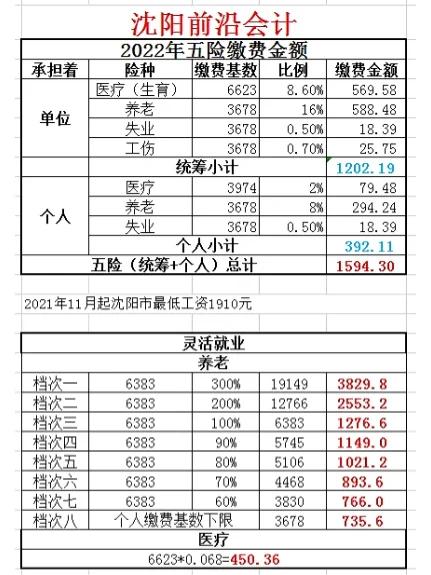 沈阳医保个人账户明细