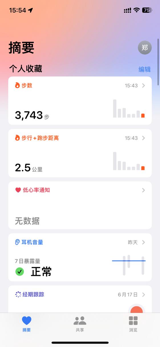 苹果健康步数