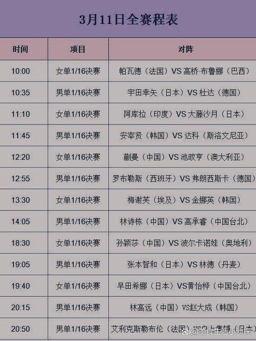 国乒赛程出炉
新