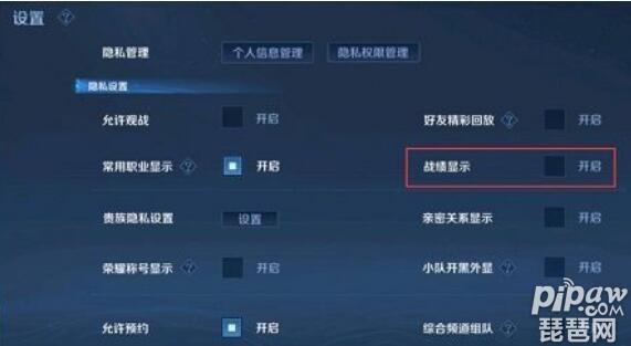 王者荣耀怎么隐藏打了多少局