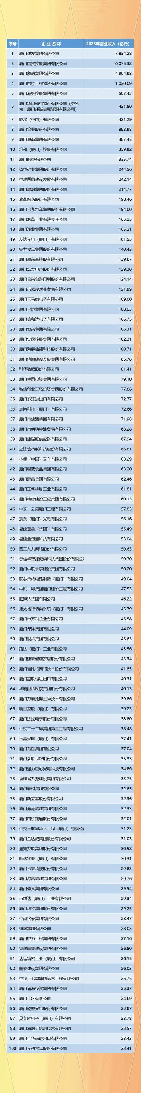 厦门软件公司排名