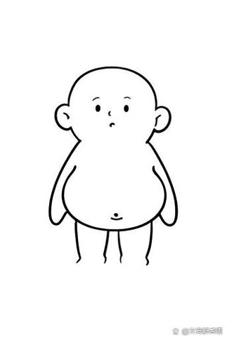 肚皮简笔画