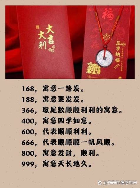 过年红包多少钱吉利数