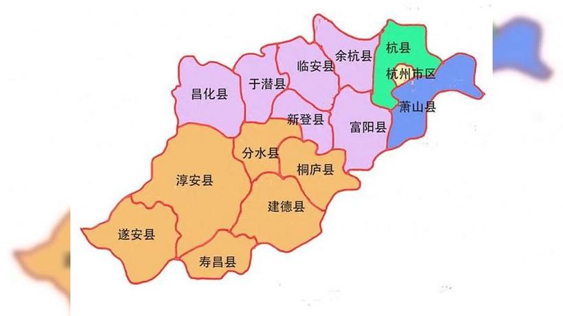 浙江杭州地图缩略图