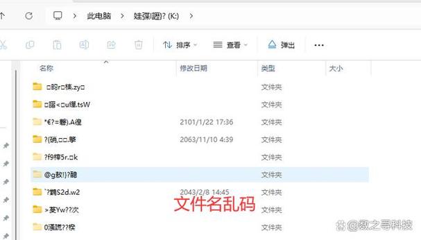 电脑的文件名乱码,文件里面正常
