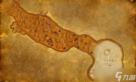 魔兽世界千针石林矿点分布图标