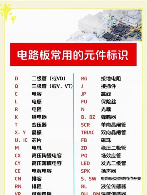 电子元器件字母代表大全图标