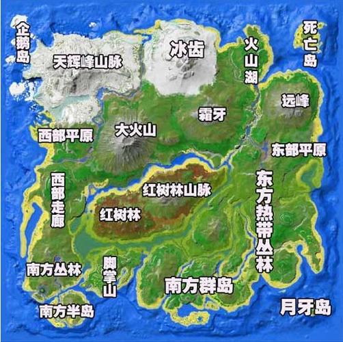 方舟孤岛跑图路线